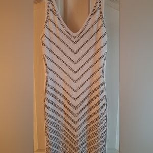 White Rhinestone Dress